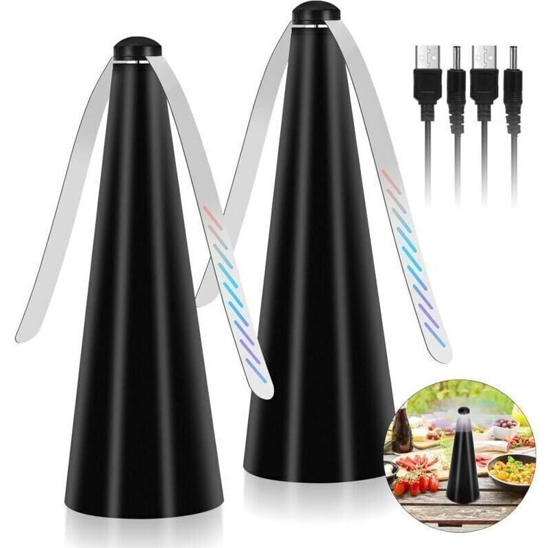 Mückenabweisender Ventilator, 2-teilige insektenabweisende Flügel, Mückenabweisender Ventilator, um Fliegen und Insekten vom Essen fernzuhalten