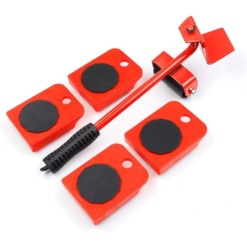 Ersandy - Müheloses Umzugsset für schwere Möbel, Möbeltransportset, Möbelheber auf Rädern, rutschfeste Beschichtung, Rollen für Möbel bis zu 150 kg