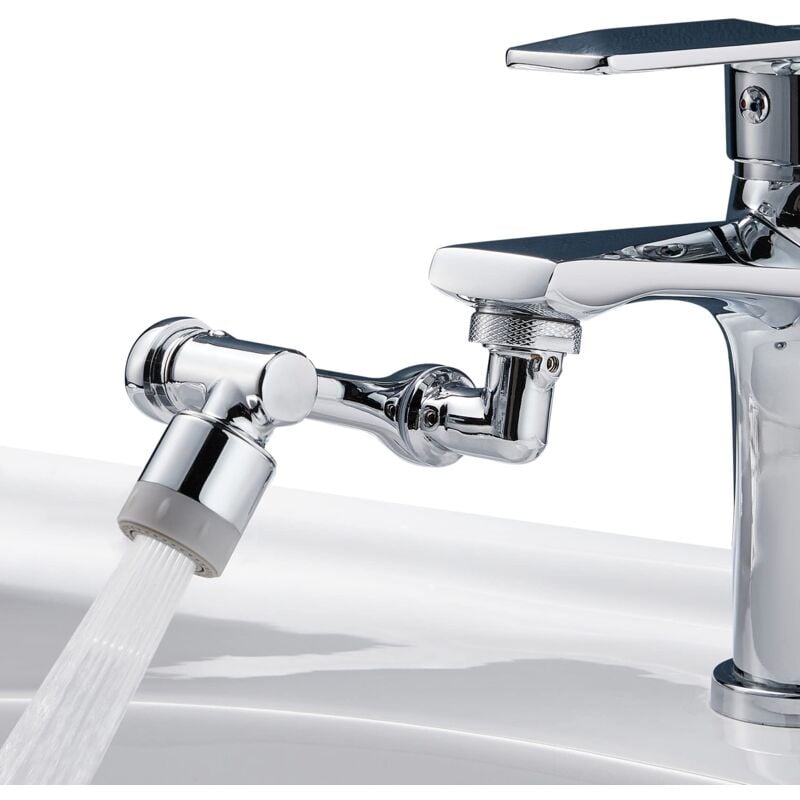 Beijiyi - Multifunktionaler drehbarer erweiterter Wasserhahn – 1080° erweiterter Wasserhahn – wassersparender Wasserhahn-Adapter