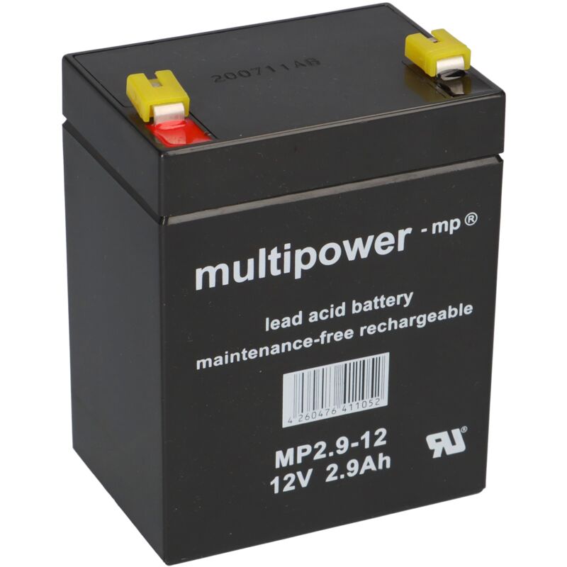 Amazon Multipower Blei-Akku MP2,9-12 Pb 12V 2,9Ah