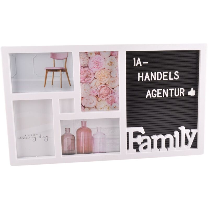 Multishotrahmen Bilderrahmen Fotorahmen Collage Family Deko weiß Galerie