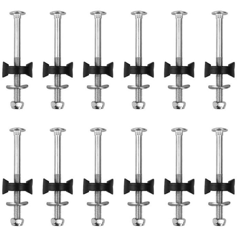 Mumu 12er-Pack Trampolinschrauben, Gartentrampolin-Befestigung, verzinkter Stahl, für großes Trampolin, kleines Trampolin