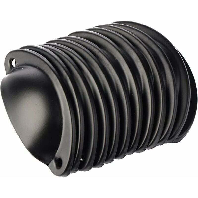 Muschelgriffe im Vintage-Stil für Küchenschrankschubladen, Vintage-Griffe aus gebogenem Eisen für Schranktüren, 8,2 cm x 3,5 cm, Schwarz, 12 Stück