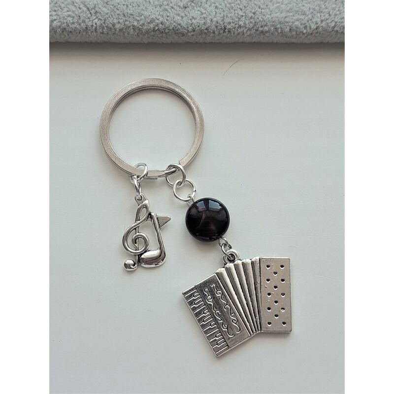 Musik Schlüsselanhänger Akkordeon Musiknote Achat Musikgeschenk