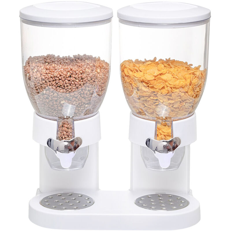 Müslispender,für Müsli,Süßigkeiten,Cornflakes und Cerealien,Weiß