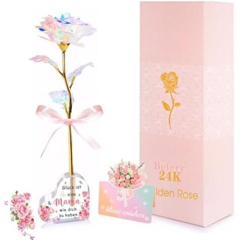Muttertagsgeschenk, Geschenke für Frauen Geschenke für Mama Unvergängliche Rose Ewige Rose im Glas Geburtstagsgeschenk für Frauen, Geschenk Mama