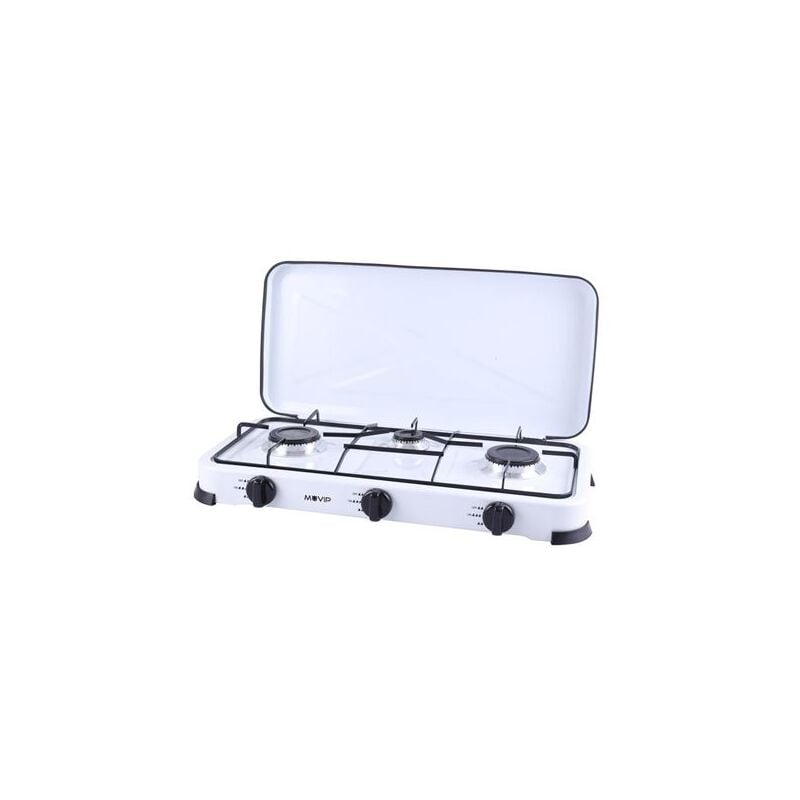 Buck - Muvip Gasherd 3 Brenner - manuelle Zündung - herausnehmbare Roste - Schutzhülle