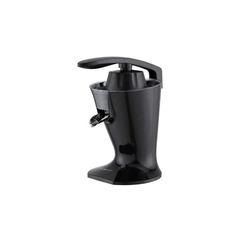 Muvip schwarz design elektrischer Entsafter 160w - komfortabler Quetschgriff - Edelstahlfilter - Anti-Tropf-System - 2 Kegelgrößen