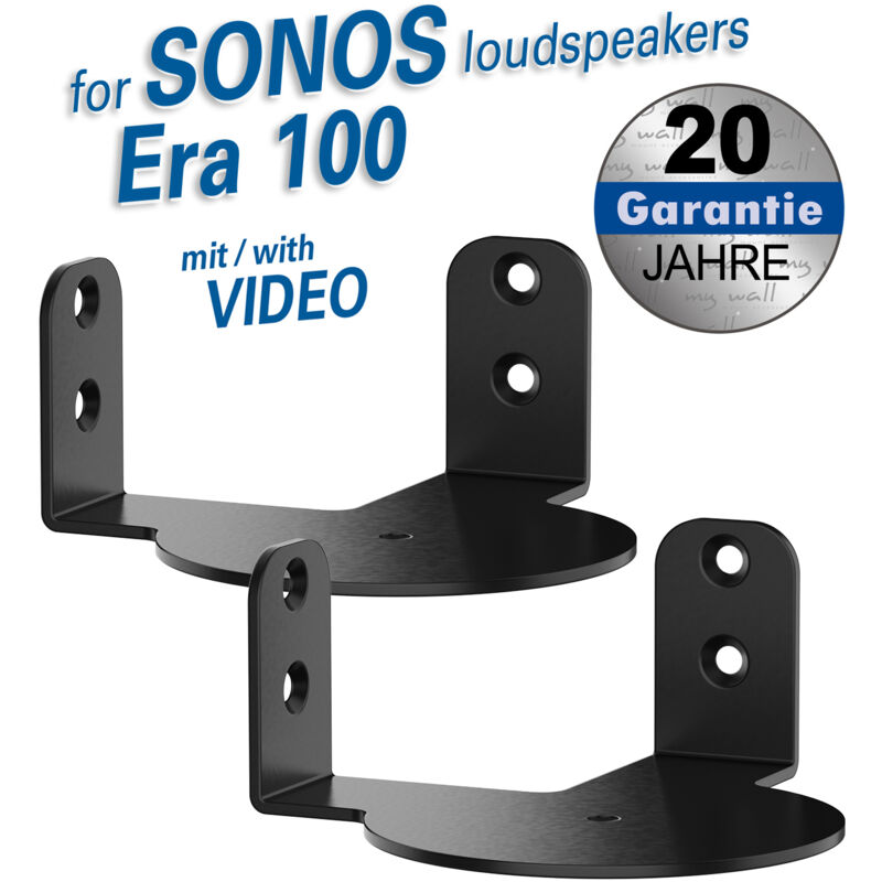 my wall Halterung of Wall für SonosEra100 - HS46WL, 2 Stück, Eckmontage, Halterung Sonos Era 100, hält bis zu 3 kg, für Sonos Era 100, M5, Eckmontage