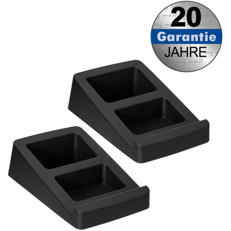 my Wall HS32-1L - Ständer de Tisch Universal für Lautsprecher (2 Stück, trägt bis zu 3 kg, Winkel de Neigung de 15°, Lautsprecher-Ständer, Ständer de