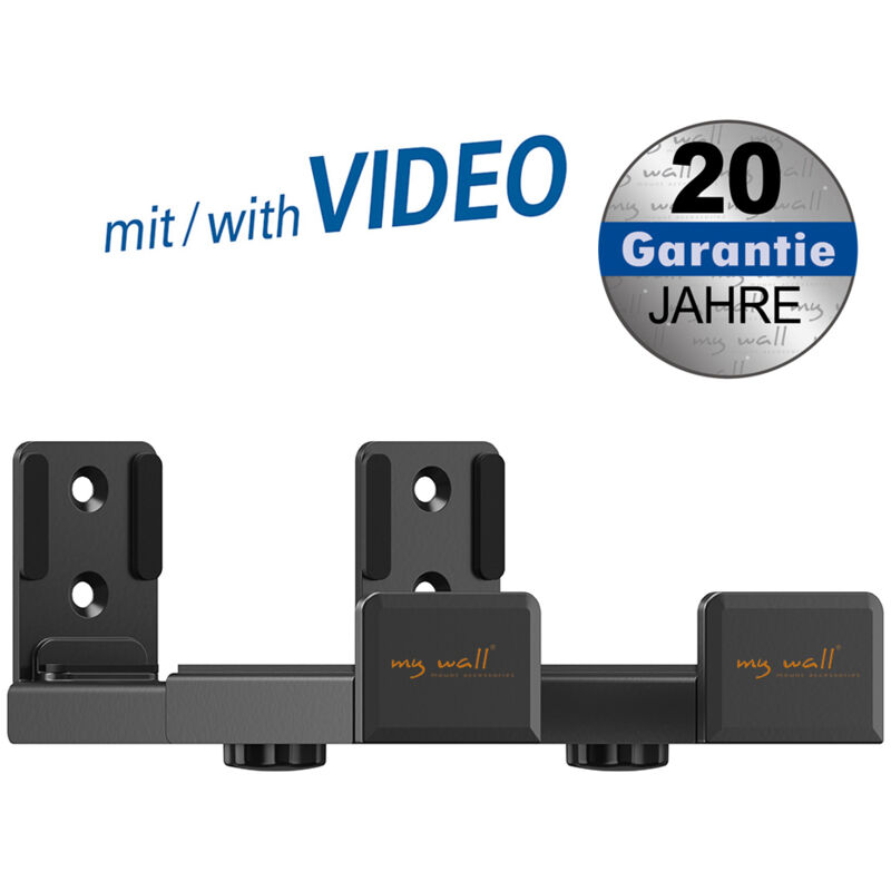 myWall Wandhalterung de für Soundbar de HZ30L, universal, Wandhalterung de mit einer Tiefe de 8,9-15,5 cm, Wandhalterung de für Lautsprecher mit