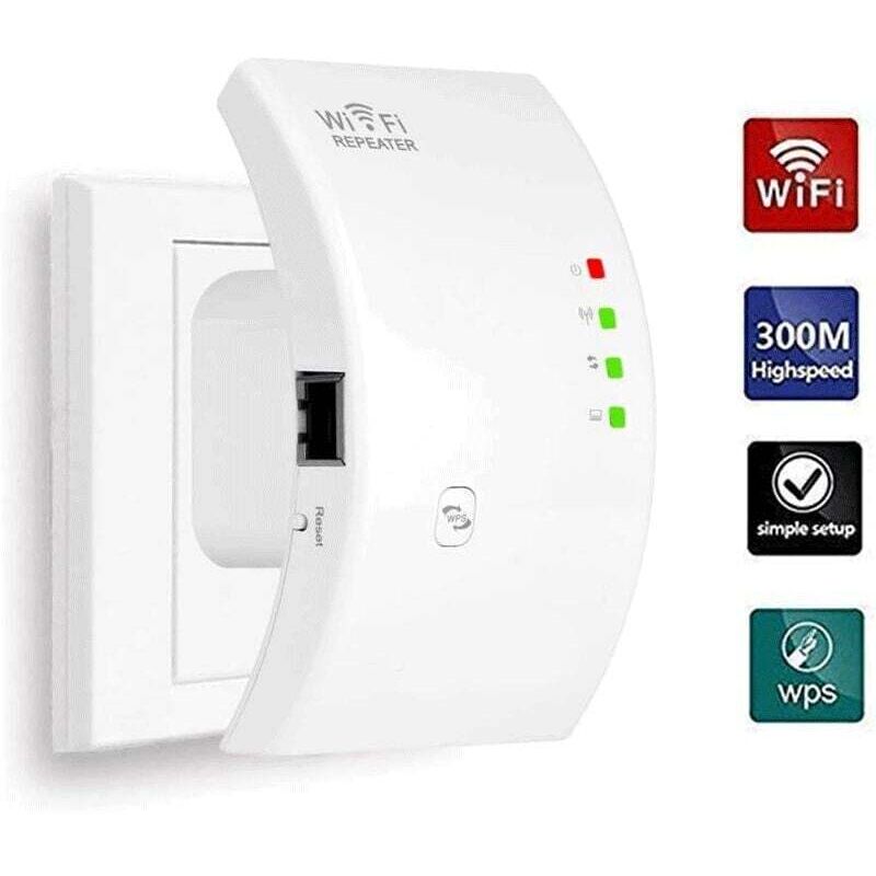 N300 WLAN-Repeater, leistungsstarker WLAN-Verstärker, 2,4-GHz-WLAN-Repeater mit 1 Ethernet-Anschluss, integrierter IEEE 802.11 b/g/n-Standard,