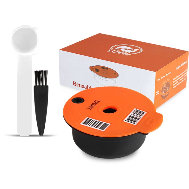 Nachfüllbare Kaffeekapseln aus Edelstahl, kompatibel mit Tassimo-Maschinen (180 ml, große Größe)