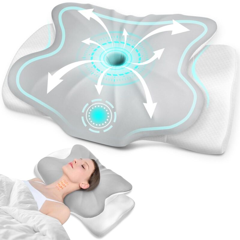 Nackenkissen, Anti-Schnarch-Kissen, Memory Foam Kissen, ergonomisches Kissen, orthopädisches Kissen, Nackenkissen für Seiten-, Rücken- oder