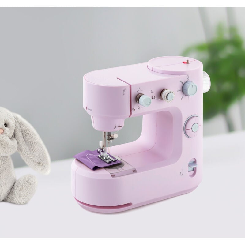 Nähmaschine, Anfänger Nähmaschine,Digitale Computer Nähmaschine für Näh-Einsteiger für Leinentuch, Cord, gewöhnlicher Denim, diy (Rosa)