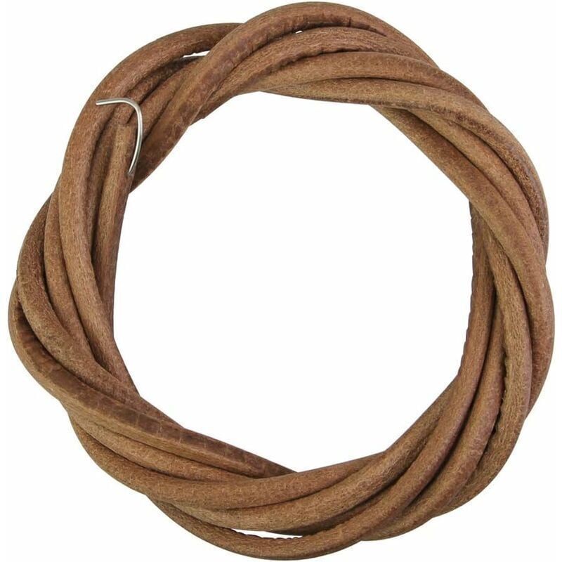 Nähmaschinengürtel aus antikem Leder, 180 cm, massiv, rutschfest, mit Haken, Nähmaschinenzubehör, Braun, für Nähmaschine mit Fußpedal von Singer