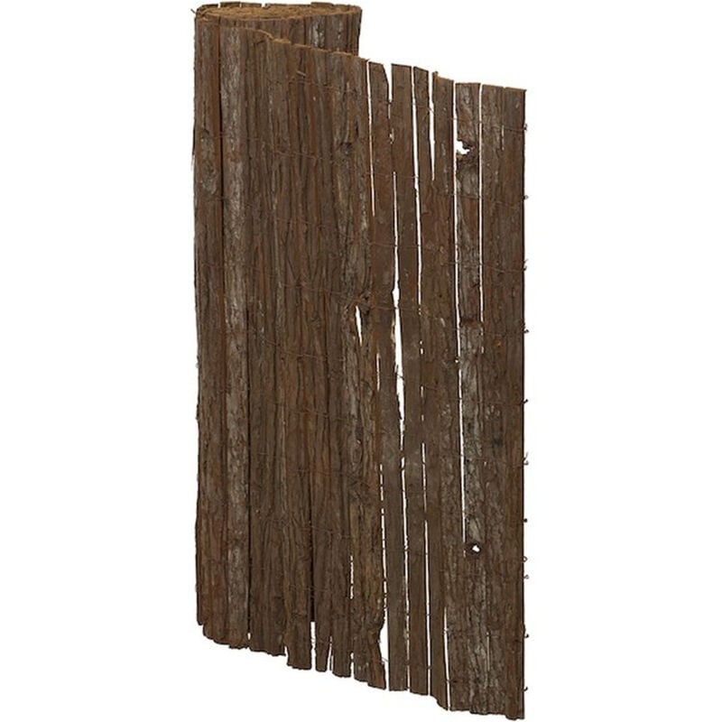 Nortene Milwaukee Sichtschutz Natur Fichtenrinde 300x100 cm Sichtschutz für Garten und Terrasse 90% Sichtschutz