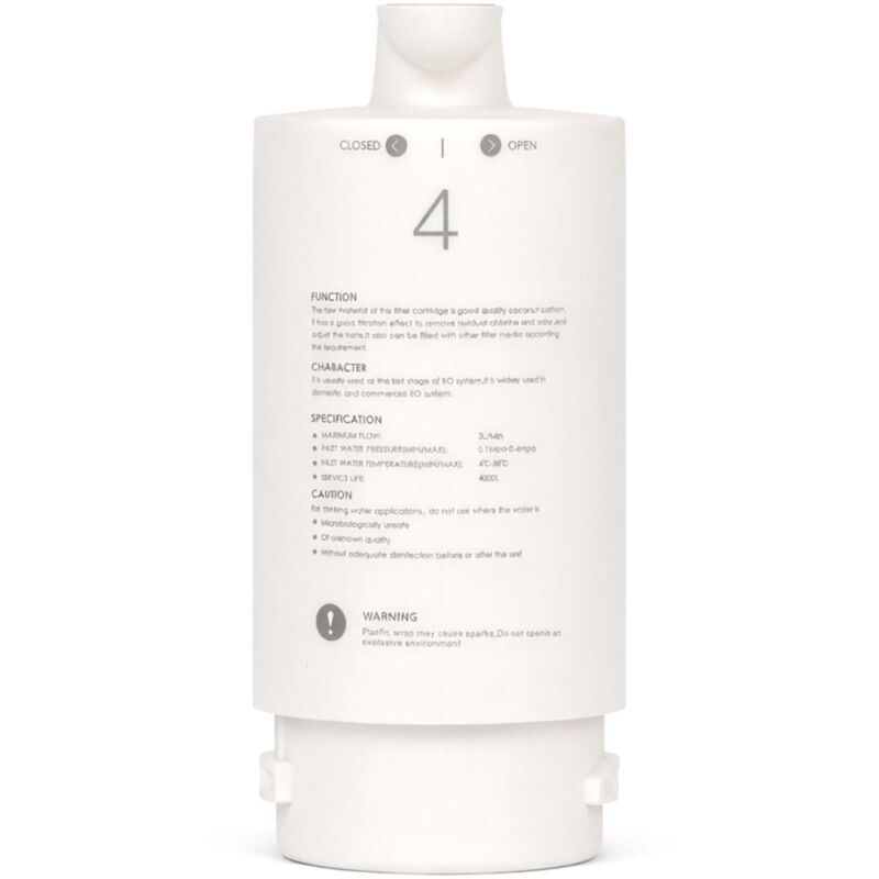 Naturewater - T33-PAD2 Inline Aktivkohleblock Filter 5 µ, Ersatz Wasserfilter, Inline Kartusche, Postfilter Nachfilter Hauswasserfilter für