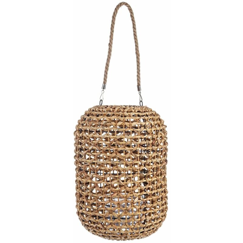 Yes Everyday - Naturfarbene Laterne 'Eldoret' mit Griff Metallstruktur für den Außeneinsatz -Big Laterne