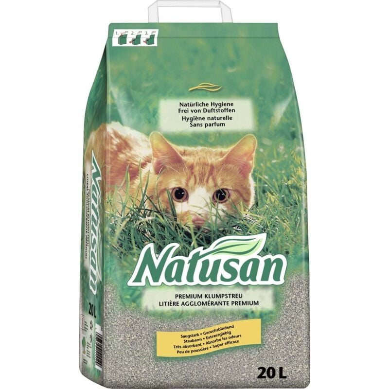 Natusan Katzenstreu 20 l Klumpstreu Katzen Streu saugstark klumpend