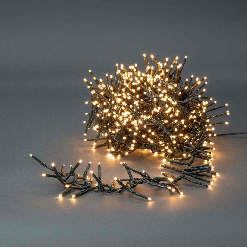 Weihnachtsbeleuchtung cluster 768 leds warmwei 560 m lichteffekte 7 innen oder auen netzadapter