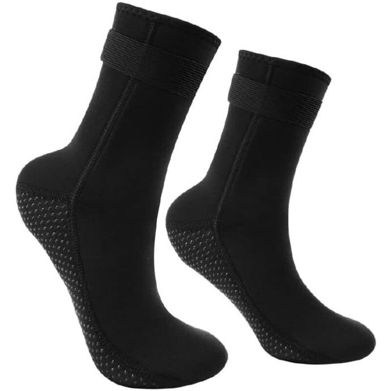Neopren-Wassersocken, Größe M, mit rutschfestem Klettverschluss, zum Tauchen, Schnorcheln und Surfen, für Damen und Herren, bieten Schutz und Komfort.