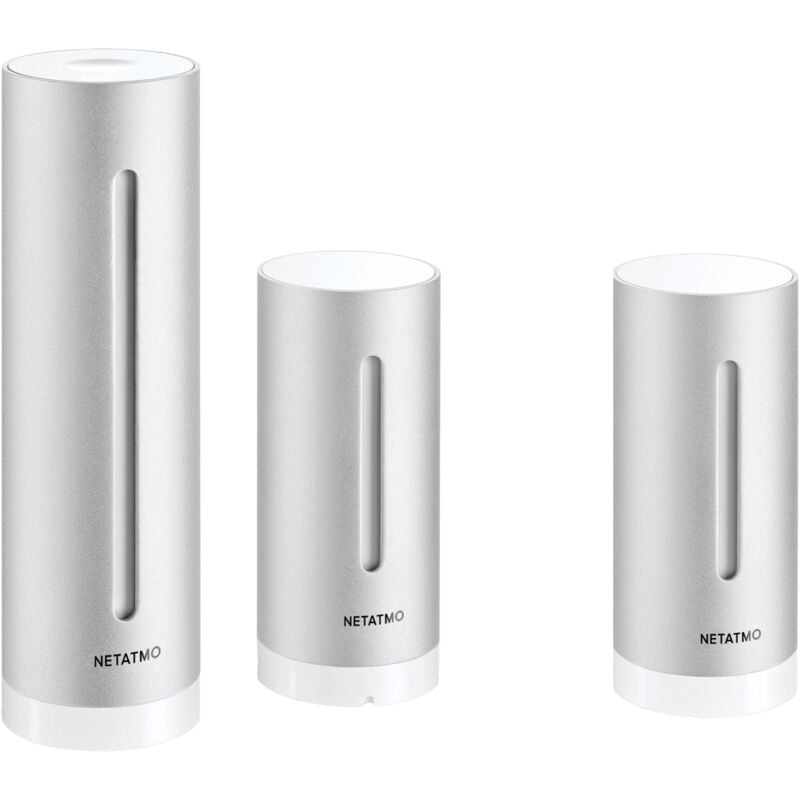 Netatmo - Smarte Wetterstation + Innenmodule Bundle nbu-nws-nim-eu WLAN-Wetterstation Vorhersage für 6