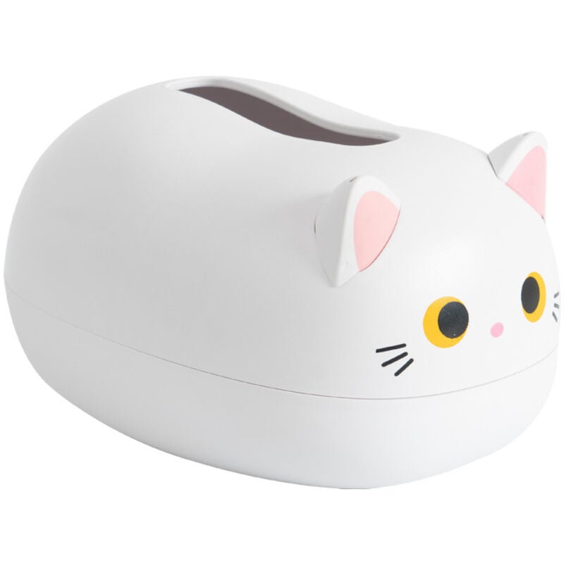 Nette Katze Tissue Box Küche Serviette Lagerung Box Badezimmer Tissue Box Desktop Toilettenpapierhalter Nordic Home Weiß