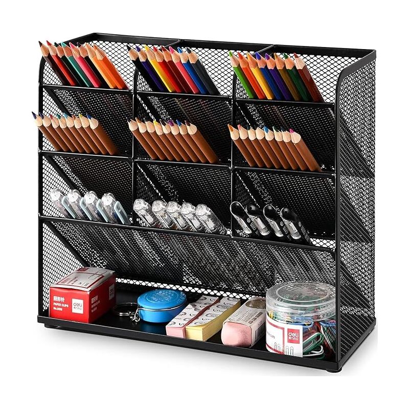 Netz-Schreibtisch-Organizer,Multifunktionaler Stiftehalter,Organizer Schreibtisch,Schreibtisch Organizer, Aufbewahrungs Regal für Schul und Heim Büro