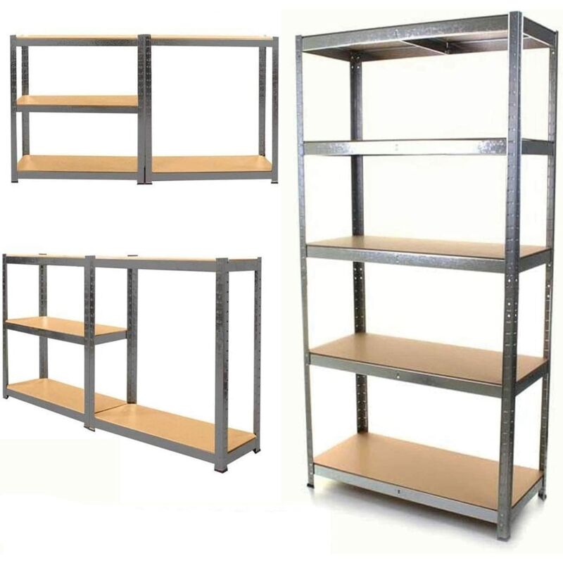 Neu 170x75x30cm Lagerregal Kellerregal Werkstattregal Schwerlastregal Einstellbar Regal bis 875 kg, Metall-Regal Regalsystem für Garage, Werkstatt,