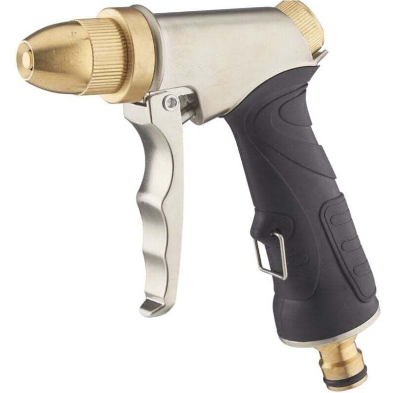 Aiperq - Neue Hochdruck-Wasserpistole, komplett aus Metall, Düse komplett aus Kupfer, Sprühpistole für Autowäsche, Garten, Rasenbewässerung,