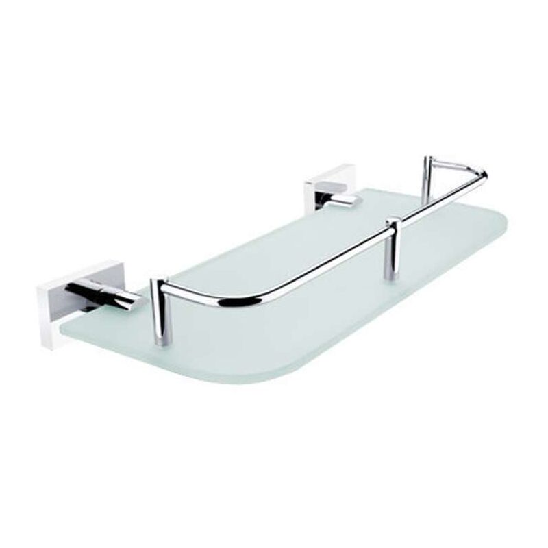 Nimco - Keira - Regal mit Laufstall, 30 cm, mattiertes Glas/Chrom ke 22091AX-30-26