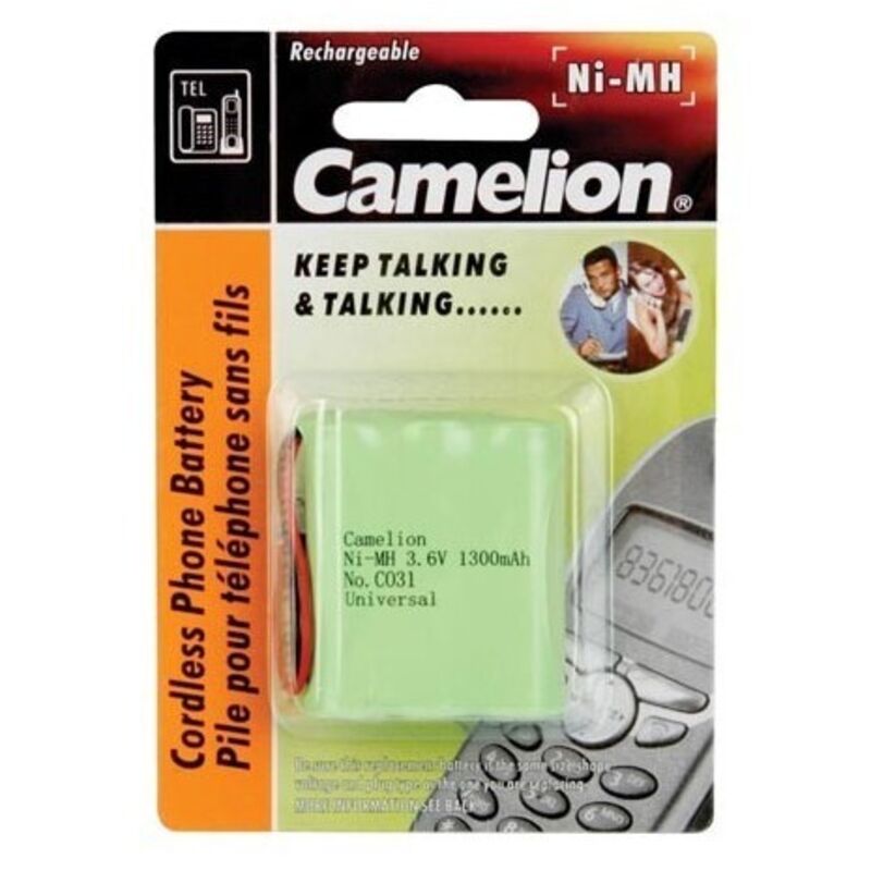 Nimh-Akku für schnurlose Telefone 3,6 V - 1300 mAh (Universalanschluss)