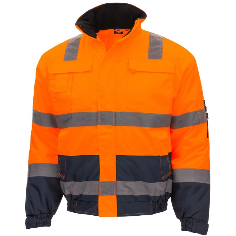 Motion tex viz Warnschutz- Pilotjacke orange/blau Mod. 7142 Gr. l - Nitras