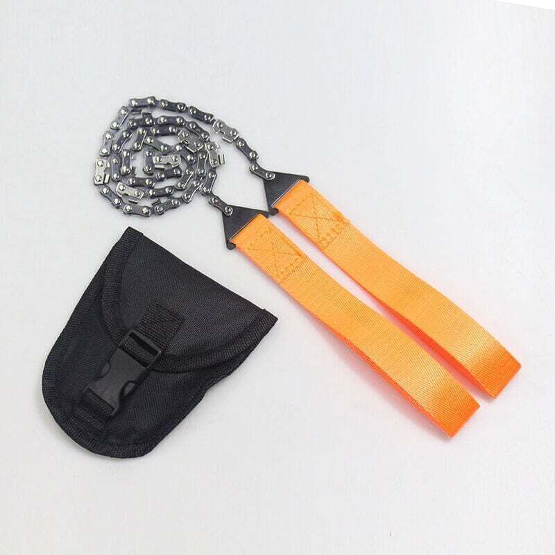 Nordic Pocket Saw Handsäge – Tragbare Kettensäge – 65 cm manuelle Kettensäge mit Nylongriffen und -scheide – Sägefaden – Überlebensausrüstung