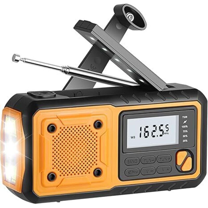Notfall Radio Hand Kurbel Aufladen LED Licht AM/FM/SW DSP Radio