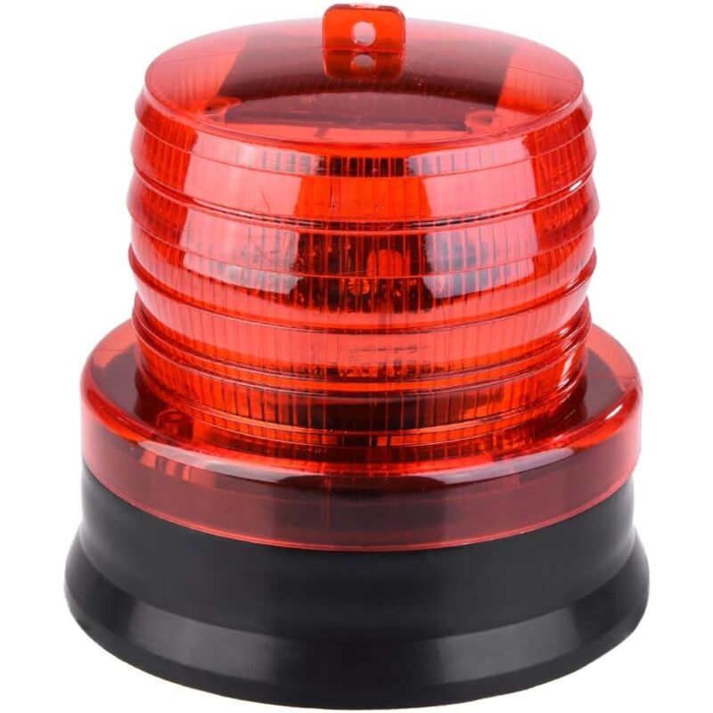Notfall-Solar-Blinkalarm-Licht, Notfall-LED-Leuchtfeuer, magnetisches Leuchtfeuer, Sicherheitswarnung, Auto-Straßensperre, Taschenlampe (rot)