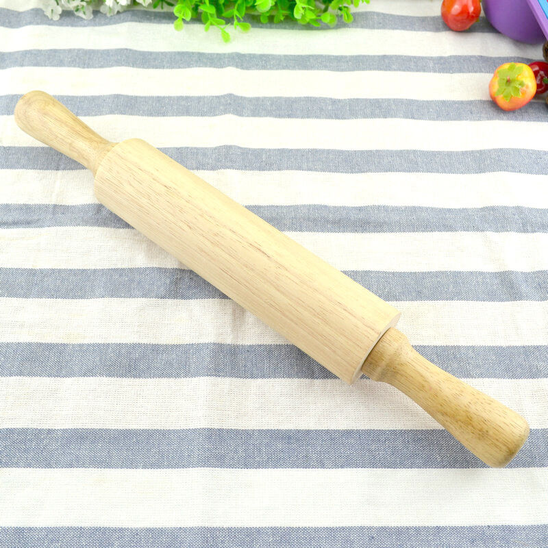 Nudelholz, Teigroller, Küchenzubehör, Backutensilien, Nudelholz, Holz, 38 x 5 x 5 cm