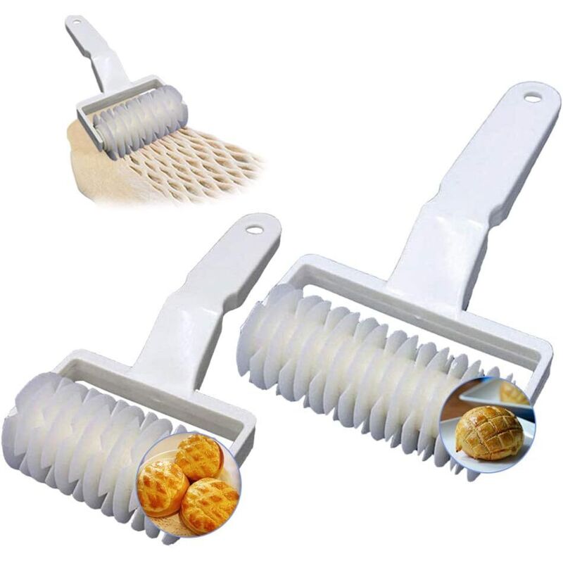 Nudelhölzer mit Rautenmuster für Gebäck, Gitterausstecher, Ausstechformen für Kekse, Pizzagitter-Nudelholz, DIY-Dekorationswerkzeug, Küchen- und