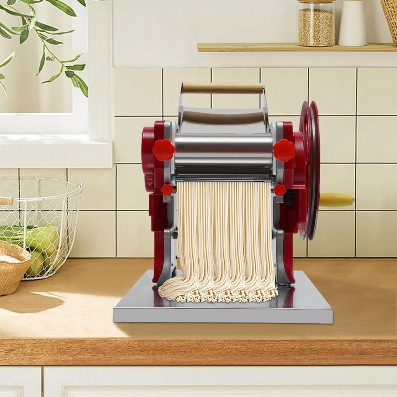 Nudelmaschine Elektrische,3mm Pastamaschine,Nudel Teig Pasta Maschine,Pasta Maker,Nudel Maschine Gewerbliche Nudelmaschine Manuell,Pastamaker für