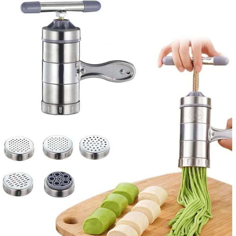 Nudelmaschine, manuelle Nudelmaschine aus Edelstahl, tragbare Nudelmaschine, Nudelmaschine für frische Nudeln, geeignet für den Heimgebrauch oder die