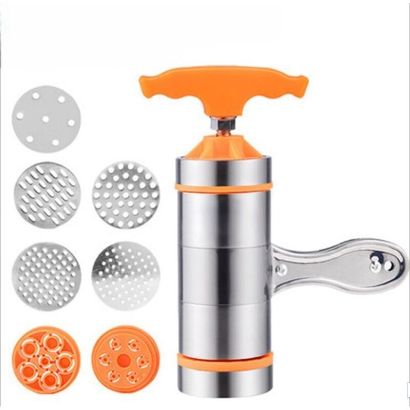 Nudelpresse aus Edelstahl mit 7 Formen, tragbarer Hersteller für frische Nudeln, Nudelmaschine mit 7 Formen, für frische Fettuccine, Lasagne,