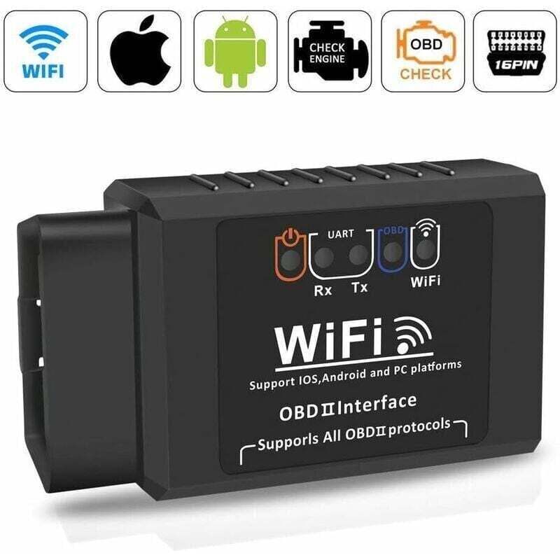 OBD2-Autodiagnosekoffer, WiFi-OBD-Adapter für die Autodiagnose, Fehlercode-Scanner für mehrere Marken, ELM327-Motorsystem-Diagnosetools