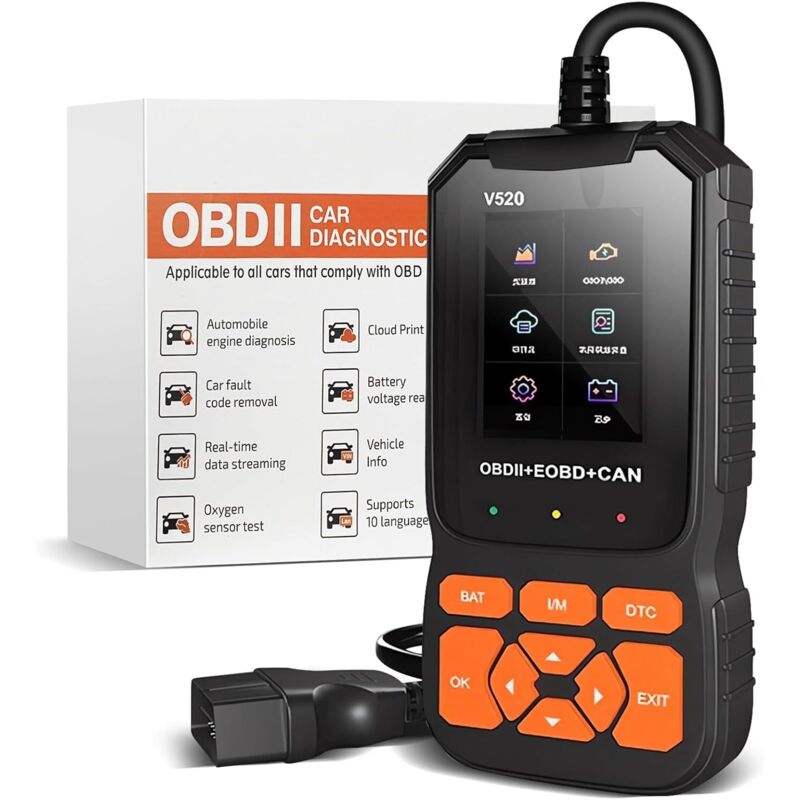 OBD2-Autodiagnosetool, OBD-Scanner, Autodiagnosetool für mehrere Marken, Motorsystemdiagnosetool, Scanner kompatibel mit BMW, Mercedes, Audi