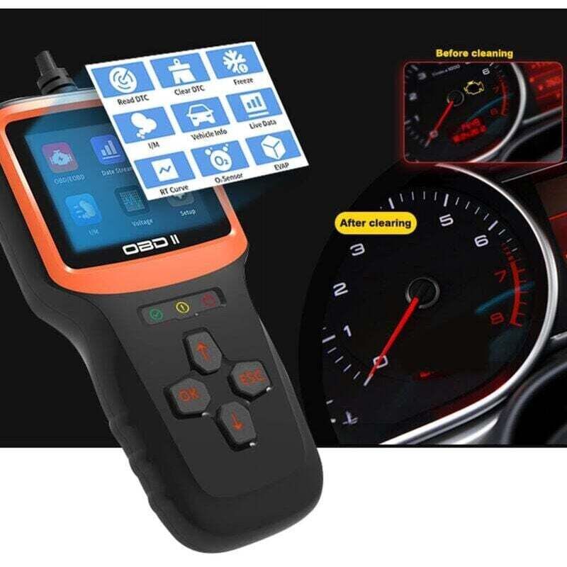 OBD2-Kfz-Diagnosegerät: Fahrzeugdiagnosegerät – Motorfehlercodeleser, vollständige OBDII-Funktionen – Diagnosegerät für OBD-Fahrzeuge