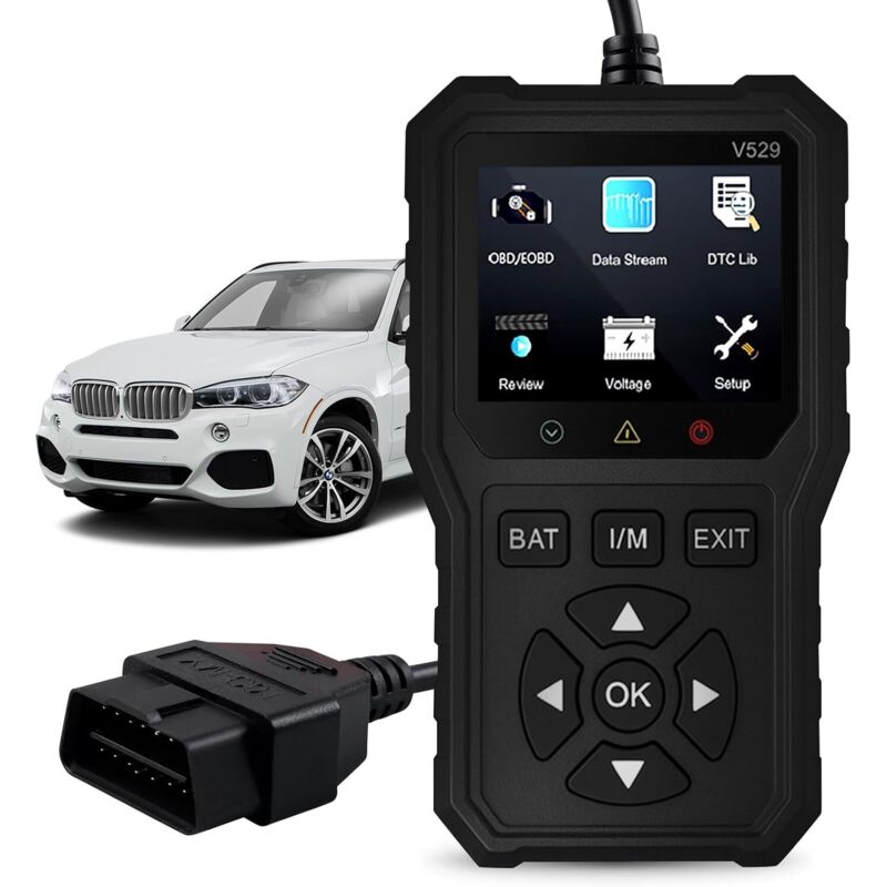 OBD2 V529 Diagnosegerät, professionelles Kfz-Diagnosegerät mit Fehlercodeleser für alle Fahrzeuge