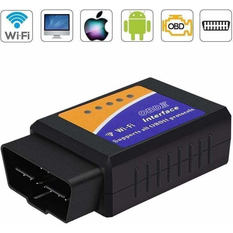 OBD2-WLAN-Diagnosegerät – ELM327 OBD II-Scanner für alle Fahrzeuge – Kompatibel mit iOS/Android/Windows – Einfache Installation –