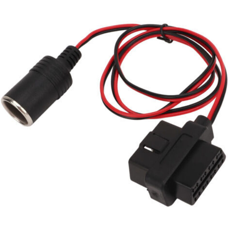 OBD2-Zigarettenanzünderstecker-Adapter, 16-poliger T-Stecker (weiblich), Stromkabel für Fahrzeuge mit OBD