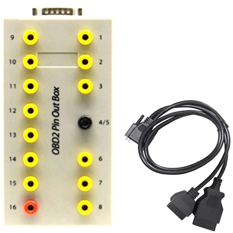Obdii OBD2 Breakout Box Car Breakout Box Car Protokolldetektor Auto Can Test Box Automotive Connector Detector(B)