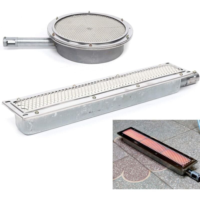 Oberhitze Gasgrill aus Edelstahl BBQ Barbecues Infrarot Seitenbrenner Keramikheizung Kochen Barbecue Gasgrill (Rechteck)